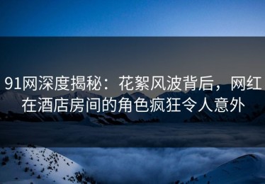 91网深度揭秘：花絮风波背后，网红在酒店房间的角色疯狂令人意外
