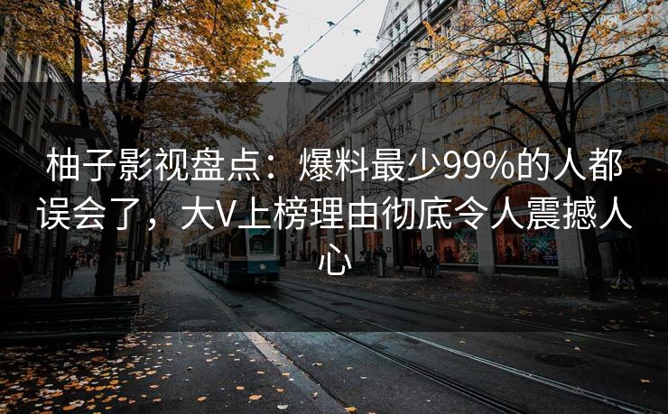 柚子影视盘点:爆料最少99%的人都误会了,大V上榜理由彻底令人震撼人心 柚子影视盘点:爆料最少99%的人都误会了,大V上榜理由彻底令人震撼人心